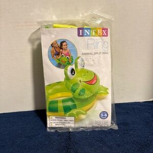 Intex 59220EP Frog Split Swim Ring New Sealed Green Kids Pool Floatie 22 1/2X22
